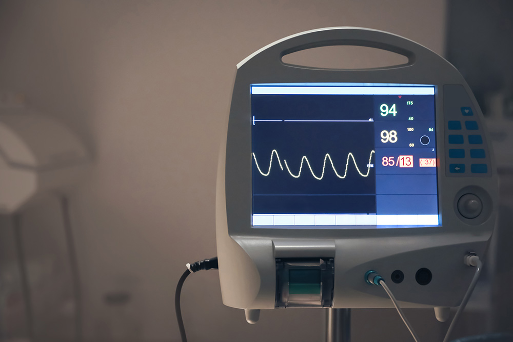 heart monitor in a hospital - advance directives concept for elder care